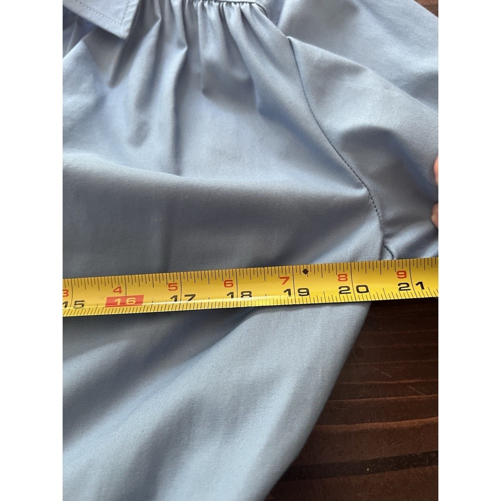 Calvin Klein Womens Belted Shirt Dress Long Sleeve Lightweight Blue Size 12 - Picture 8 of 13